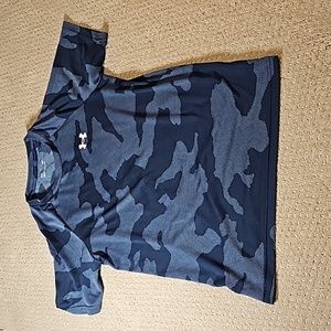 UA boys YL Blue Camo Shirt